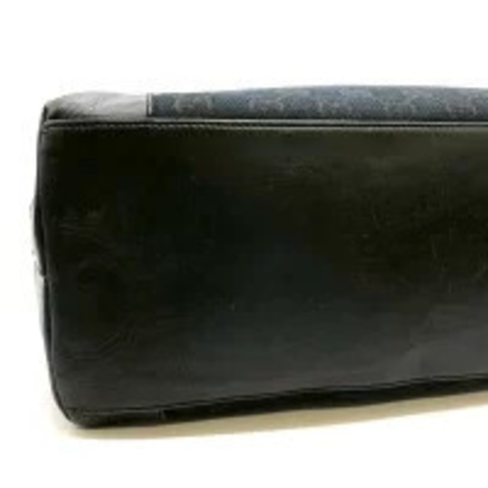 Gucci GG Canvas Tote Bag Handbag Leather Black - Picture 4 of 9